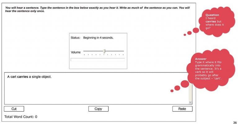 Write from Dictation listening-PTE